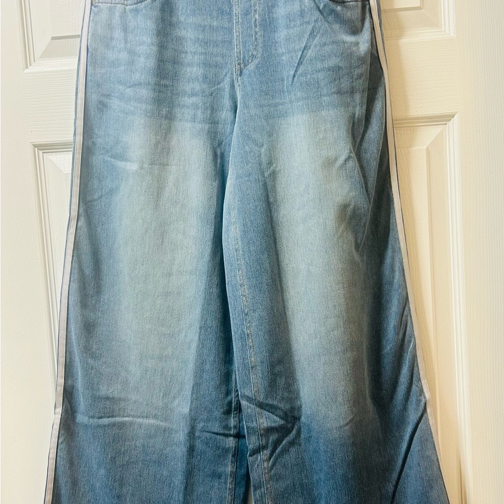 HALARA Blue Wide Leg Jeans Medium Petite - Picture 5 of 13